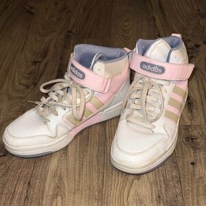 Adidas Pink and Cream High-Tops